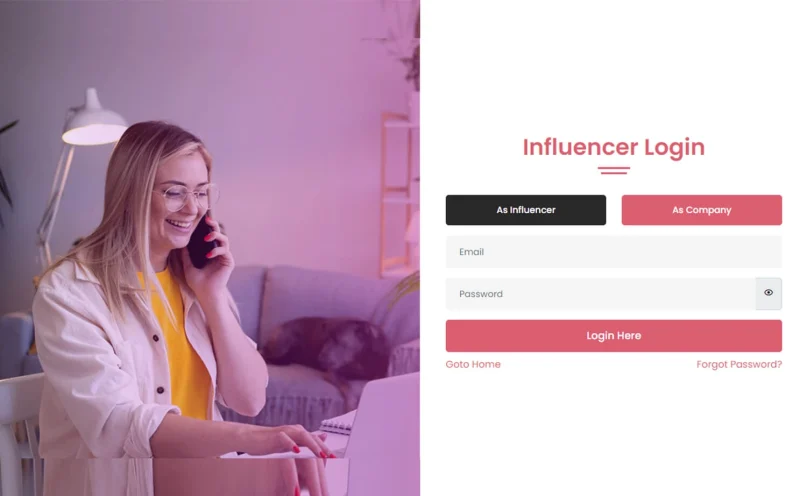 Influencer Login